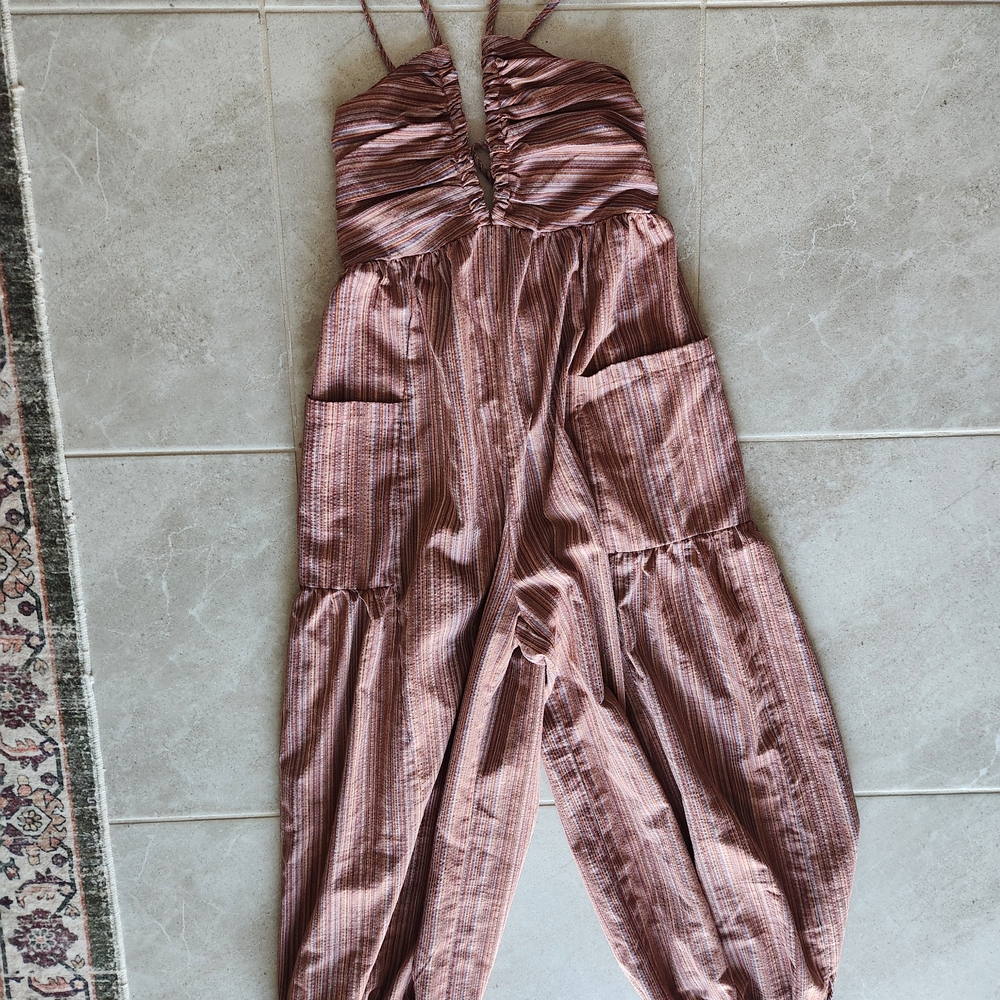 Striped Pink Jumpsuit